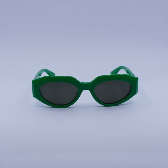 Bottega Veneta BV1031S 005 Sunglasses Green Oval Frame, Grey Lenses main image 6